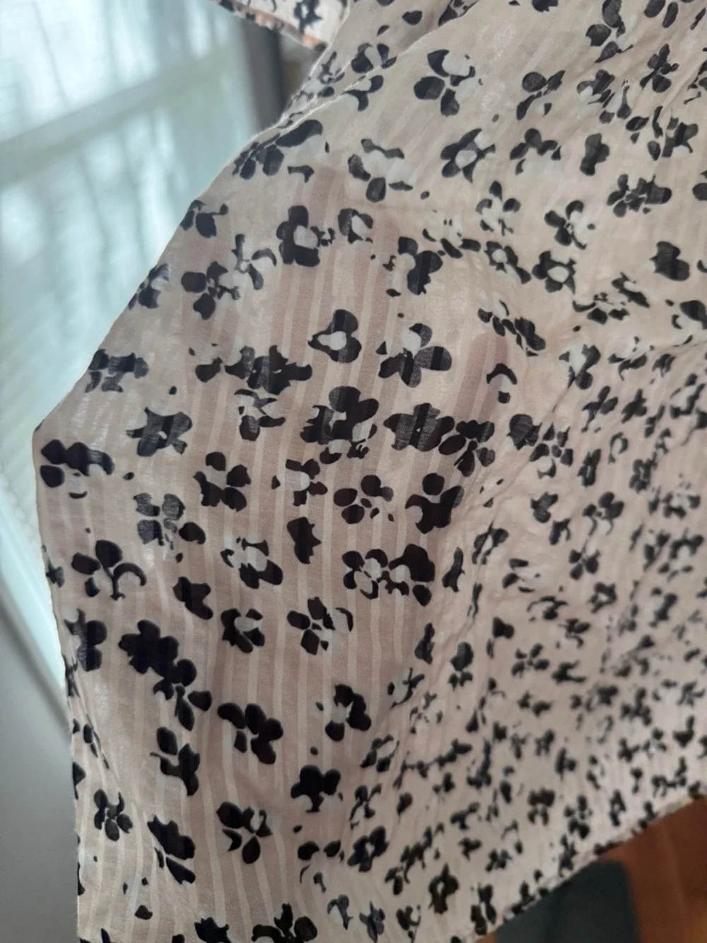 Ulla Johnson Cream Blouse with Black Floral Print - Picture 5 of 7